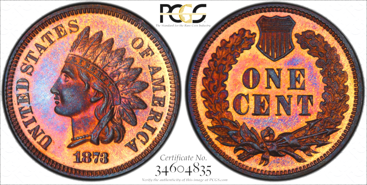 Paragon Numismatics - Copper Coins - 1873 Indian Cent