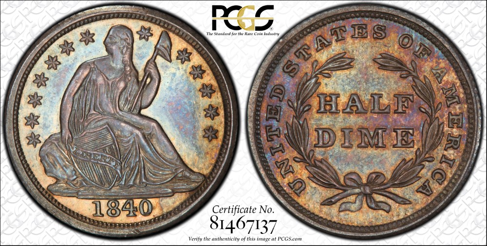 Paragon Numismatics - Half Dime Coins - 1840 Half Dime