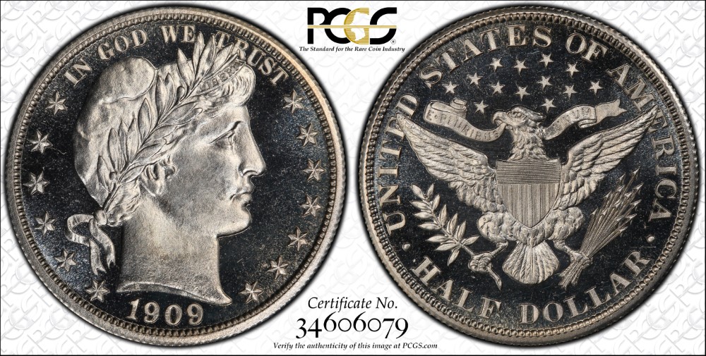 Paragon Numismatics - Half Dollar Coin - 1909 Barber Half Dollar